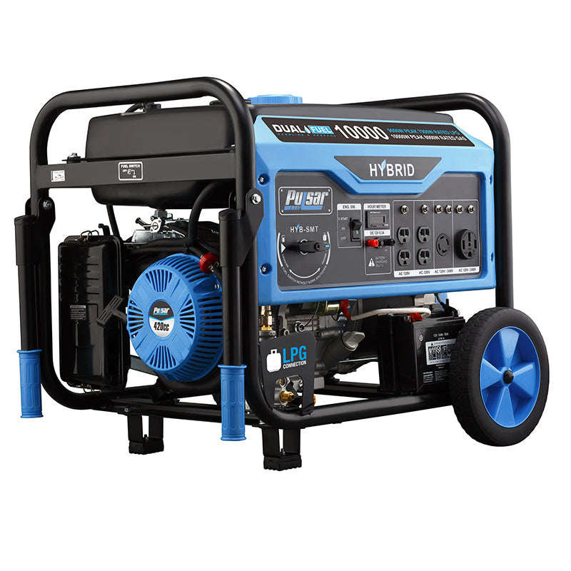 Pulsar 10,000 Watt Dual Fuel Portable Generator with Switch & Go Capability