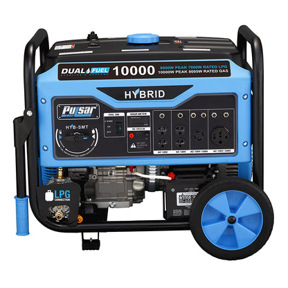 Pulsar 10,000 Watt Dual Fuel Portable Generator with Switch & Go Capability